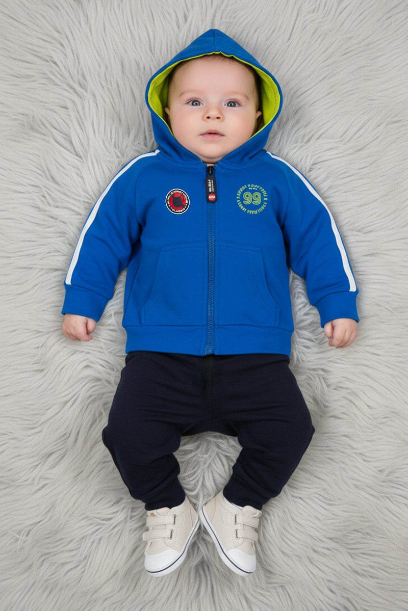 Guru 99 Toddlers Boy 2 Pcs Graphic Print Long Sleeve Tracksuits, Multicolor - Image 1